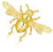 Broche abeille or broches broche insecte, acrylique, Acrylique