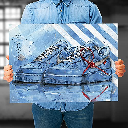 Air Force 1 low university blue 02 poster 70x50 cm