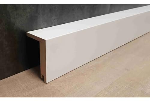 PROVISTON - Barra di copertura per tubo di riscaldamento, fino a 88 mm, altezza 64 x 96 x 2500 mm, anima in MDF, per incollare, clip, viti e chiodi, 2,5 m, 1 pezzo