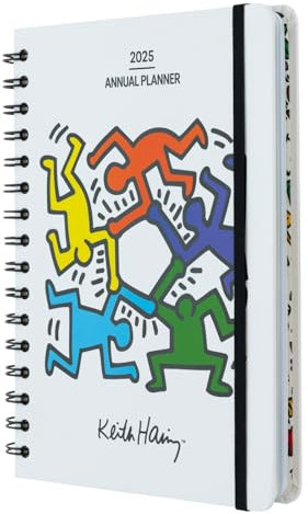 Terminplaner 2025 Keith Haring Grupo Erik Kalender 2025 Buchkalender Planer A5 2025 Kalender A5 Terminkalender 2025 - Jahreskalender 2025 Buch