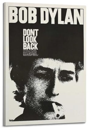 Zamgg Poster mit Aufschrift Dont Look Back, Wandkunst, Dekoration, Leinwand, Poster und Drucke für Zimmer, ästhetisch, 50 x 75 cm, Rahmenstil