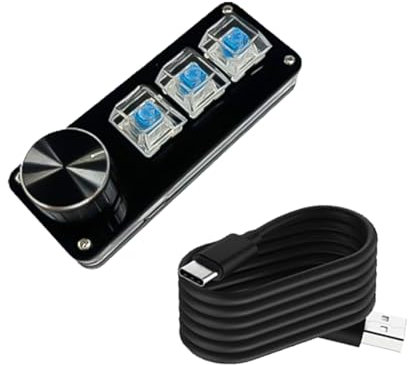 kwoifioy Customs Knob Macro Keypad With Mechanical 3key/4key/6key/8key Hot Swapable Switches For Improved Gaming Experience