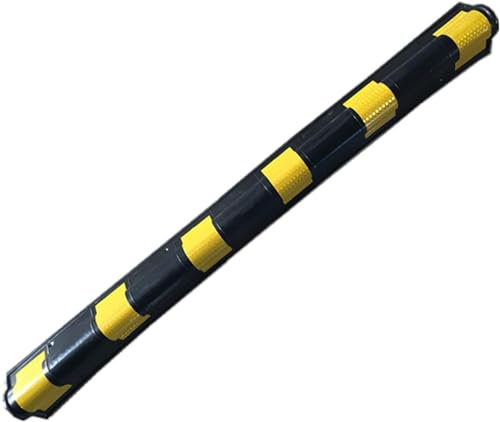 SSDDLZEQ Gebogene Parkpoller aus Gummi mit reflektierenden Streifen, 1 cm dick, Eckenschutz for Werkstatt und Garage, 4 Größen Rutschhemmend(2pcs-100cm)