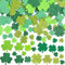 ParPix Kleeblatt Aufkleber Glitzer Konfetti Glücksklee Deko,200 Stück Kleeblätter Sticker Moosgummi Selbstklebend,Glücksklee Streudeko für Geburtstag,St Patricks Day,Silvester,Vierblättriges Tischdeko
