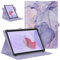 Fintie Tablet Hülle Universal für DOOGEE Tab A9/U10/T10W 10, Whitedeer/HotLight/TPZ 10 Zoll, DOOGEE U11/Hcjip 11 Zoll, 360 Grad drehbar Schutzhülle für 9-11 Tablet Hülle, Marmor Lila