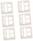 Mikikit 6Pcs Miniature Dollhouse Windows Realistic Plastic Window Frames for DIY Dollhouse Accessories Enhance Creativity Playhouses and Garden Ornaments Durable Design