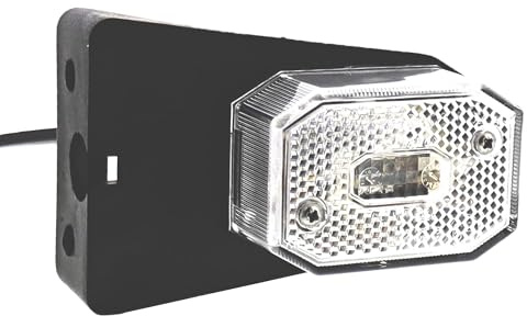 The Drive Flexipoint Positionsleuchte weiß mit Halter | Aspöck | inkl. Leuchtmittel | 12V Positionslicht für Anhänger, Wohnwagen, Aufbauten etc.