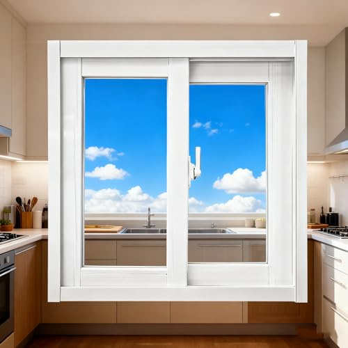 Keller-Schiebefenster, Ersatzteile for Kellerfenster, abschließbare Aluminium-Garagenfenster, horizontale Schiebefenster for Wohnmobile und Geflügelställe(40 * 40cm)
