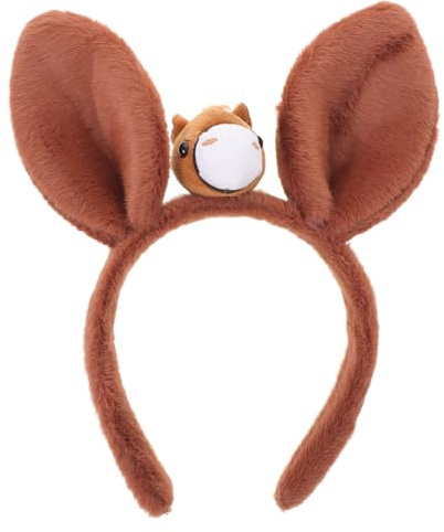 Homoyoyo Pferde Stirnband Plüsch Haarreif für Silvesterparty Neujahrs Haarband Damen Teens Festliches Cosplay Accessoire