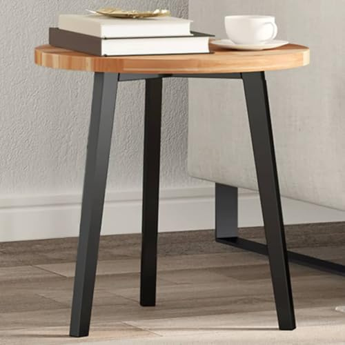 Foknhdi Tischplatte rund 40 cm Akazienholz 2 cm Naturöl Esstisch Beistelltisch Balkontisch Bartisch