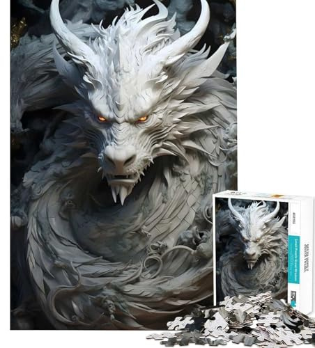 Puzzle für Erwachsene 1000-teiliges Murmel-Drachen-Puzzle fördert Beobachtungsgabe perfektes Zusammensteckspiel friedliches Spiel festlicher Spaß Dekoration (38x52cm)