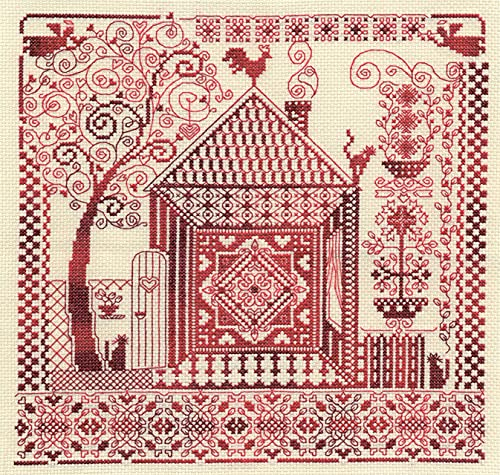 PANNA - Kreuzstich set - Haus und Hof - SO-0886 - Sticken erwachsene - Aida stoff - 30 x 30 cm - DIY set