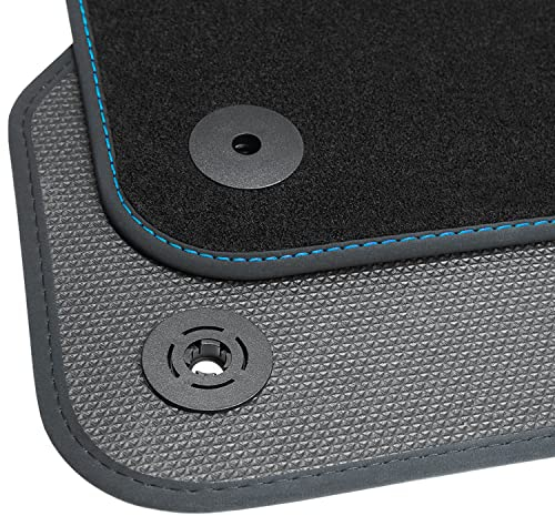 teileplus24 BGF402 Ganzjahres-Fußmatten kompatibel mit VW Golf 7 Golf 8 Variant Limo 2012-2019 Wasserdicht, Naht:Blau