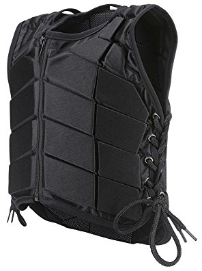 EBTOOLS Riding Vest, Schwarz einstellbar Horse Riding Vest Reitschutzweste Schutzweste für Mädchen und Jungen, 3 Größe optional (CS)