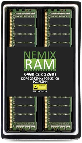 NEMIX RAM Mémoire RAM 2 x 32 Go DDR4-2933 MHz PC4-23400 288 broches RDIMM pour Apple Mac Pro 2019 7,1 64 Go
