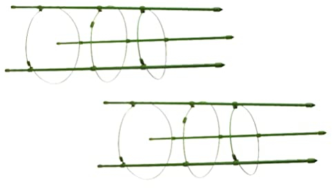 Cabilock 2 Stücke Garten Pflanzenstütze 60cm Kletterpflanzen Rankhilfe Staudenhalter Blumenstütze Pflanzen Rankgitter Blumenhalter für Topfpflanzen Zimmerpflanzen Rebe Rose Tomaten
