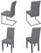 Staboos Stuhlhussen 4er Set - Hochwertige und elastische Stuhlhussen für Swingstühle - Pflegeleichte Stuhlbezüge & Hussen für Stühle - Perfekter Stuhlbezug 4er Set - ÖKO TEX Zertifiziert - Stein