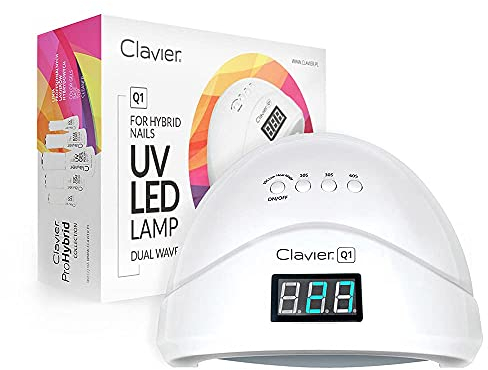 Clavier Lampada LED UV 48 W Q1 con 30 diodi luminosi per smalto ibrido, sonda e gel | Asciuga unghie portatile e dispositivo di indurimento | Sensore di movimento, timer