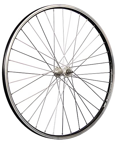 Laufrad 26 Zoll Fahrrad Vorderrad Hohlkammer Felge Alu Nabe Vollachse schwarz