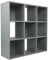 Charles Jacobs Grey 9 Cube Storage Shelving Unit - No Fabric Drawers