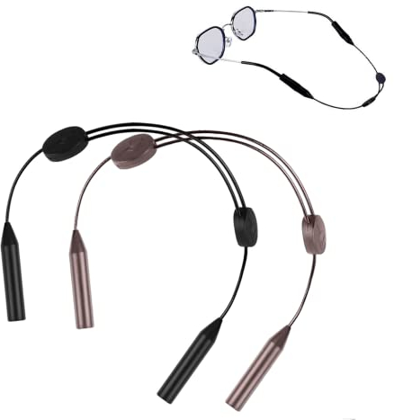 SWINILAYA Brillenband Sport - 2er Set Schwarz, Flexibles & Wasserdichtes Silikon-Brillenband für Herren, Damen & Kinder, Stabiler Halt beim Laufen, Schwimmen & Outdoor-Aktivitäten