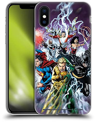 Head Case Designs Offizielle Justice League DC Comics Neu 52#15 Comic-Bucheinbände Gel Handyhülle Hülle [Militärischer Schutzgrad] Kompatibel mit Apple iPhone X/iPhone XS