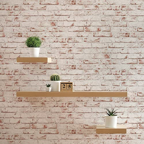 TADESSI Tapete Steinoptik Vicco M1-No.868 Vliestapete Rot Braun Steintapete für Wohnzimmer Schlafzimmer Küche