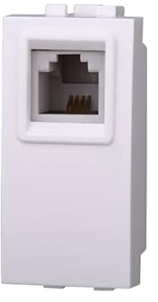 Module Schalter Schalter ShUCKO TV-Tasten kompatibel Dimmer Serie LIVING weiß - ETTROIT (Telefonbuchse RJ11)