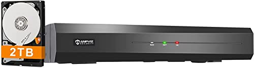 Anpviz 8CH 4K PoE NVR, [Nur Anpviz U Serie Kamera Plug & Play] H.265 Videorekorder NVR Überwachungssystem Rekorder 24/7 Videoüberwachung mit 2TB HDD, Guard Station Guard Viewer(U Series)