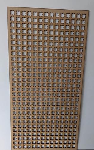 Laserkris Heizkörperschrank Wand Dekoratives Sichtschutzgitter - gelocht 6mm dicke MDF Platte (1200mm x 610mm) K76 Muster (ungrundiert)