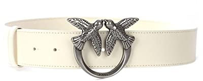 Pinko Love Berry H4 Belt Vitello Set Cintura,Z14O_nero-old silver, L Donna