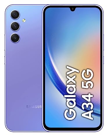 Samsung Galaxy A34 5G Mobile Phone 6.6 Inch Super AMOLED screen 128GB Awesome Violet 3Y Extended Manufacturer Warranty