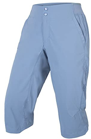 Endura Women's Hummvee Lite 3/4 Mountain Cycling Shorts, Blue Steel, XL