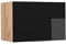 Vicco Hängeschrank Fame-Line, Schwarz-Eiche Hochglanz/Goldkraft Eiche, 60 cm Flach