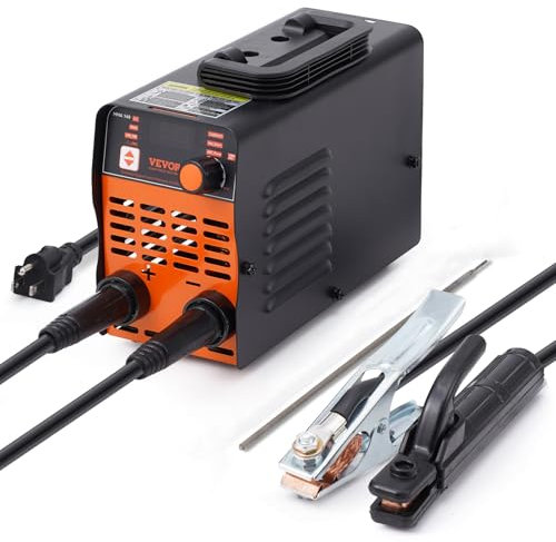 VEVOR Stick Welder, Mini and Portable 140Amp MMA/Plastic 2-IN-1 Welder Machine, 110/220V ARC Welder with Hot Start/Arc Force/Anti-Stick, IGBT Inverter Portable MMA Welder Machine
