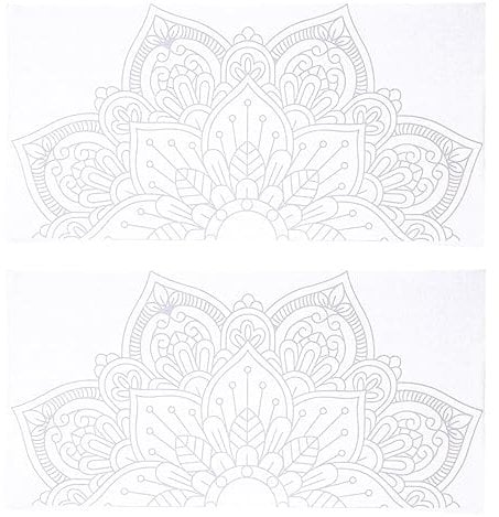 Healeved Aufkleber Mandala Weiss 2 Wandaufkleber 1 Stück 42 ​​x 82 Cm Mandala-blumenmuster Wandaufkleber Schlafzimmer Wohnzimmer Abnehmbarer (weiß) Weiß