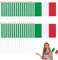 Bandiera Italie Stick,Bandiera Italie,Mini Bandiera Italie,Italie Bandierine,Piccola Bandiera Degli Italie,Per Eventi Sportivi Memorial Day E Celebrazioni Nazionali,14x21 Cm,30 Pezzi