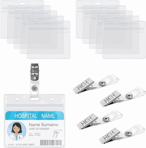 DERAYEE Porte Badge,20 Pièces Tour de Cou Badge Etui Carte pour Les Cartes D'identité Scolaires de Bureau Cartes de Crédit Permis de Conduire