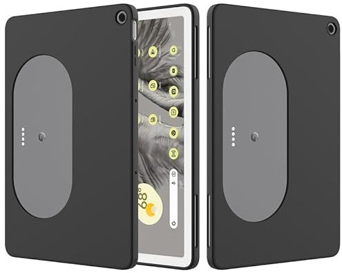 Custodia per tablet Google Pixel da 11 pollici (2023), in silicone liquido, flessibile in gomma morbida gel, sottile, protettiva, antiurto, nera