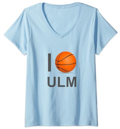 I Love Ulm Basketball TShirt für Ulmer an der Donau T-Shirt mit V-Ausschnitt