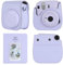 TONYLAIJIANTAO Camera Case Compatible with Fujifilm Instax Mini 12 11 9 8 Instant Camera, PU Leather Carrying Bag with 64 Pockets 2 x 3 Mini Photo Album. (Purple)