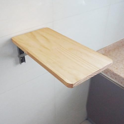 Klappbarer Wandtisch Wandklapptisch,Wand Montierter Klapptisch,Platzsparender Schwimmender Schreibtisch Küchentisch,Halterungen Aus Massivholz Und Edelstahl,zusammenklappbarer Arbeitst ( Size : 60x40c