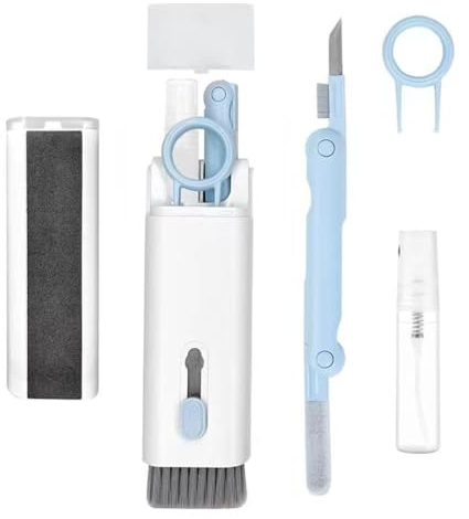 CPSYTE 7 en 1 Kit Limpieza PC Multifuncional, Cepillo Limpiador Teclado con Extractor Teclas, para Laptop, Teléfonos, Auriculares, Keyboard, Herramienta Limpieza, Herramienta compacta Multifuncional