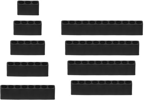 sourcing map 9pcs Screwdriver Bit Holder Organizer Hex Drill Plastic Storage Case for Any 1/4 Metal Driver Bits