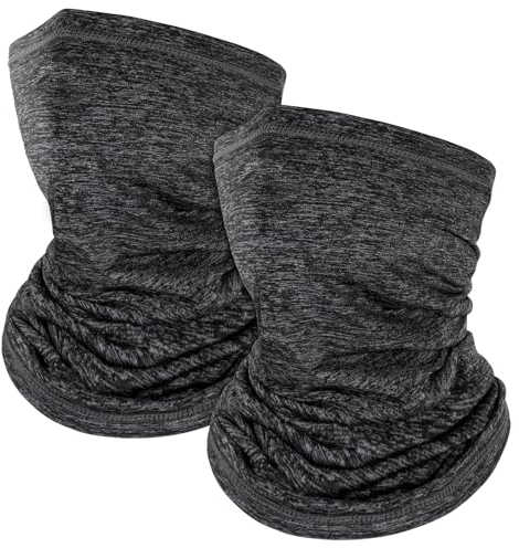 Kiiwah 2 Stück Multifunktionstuch Schlauchschal Elastisch Halstuch für Herren und Damen Loop Schal Winddicht Halswärmer Sport Nackenwärmer für Outdoor Skifahren Motorrad Laufen