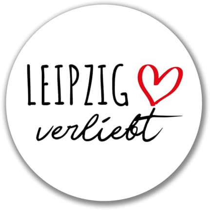 Huuraa Aufkleber Leipzig verliebt Geschenk 10cm Sticker Leipzig Geschenkidee