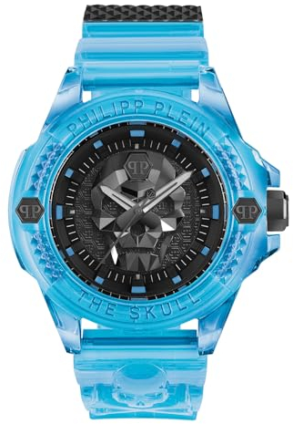 Philipp Plein Herren Uhr Analog Quarz $Kull Scuba DUBA Edition PWWAA0724 Silikon