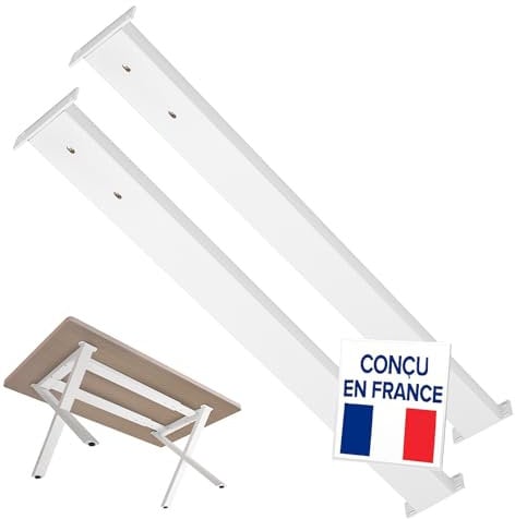 NEXT LEVEL - Tirantes Extensibles para Patas para Mesas | 103 a 133 cm, Perfil 80x40mm, Metálicos, Compatible con Varios Modelos Ideal para Escritorio y Comedor - PM023BL