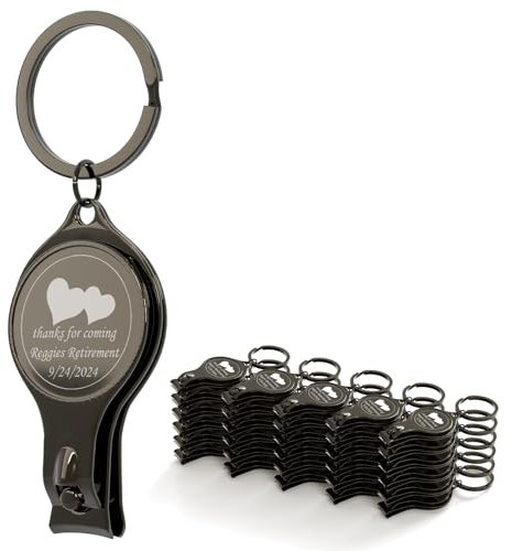 30 pezzi personalizzati da 4 in 1 apri bottiglia multi -funzione, clipper per unghie neri, birreria bomboniere, personalizzati privati, regali multitool per uomini