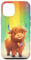 iPhone 12/12 Pro Cute Highland Cow Comic Rainbow LGBTQ Cute cow Case